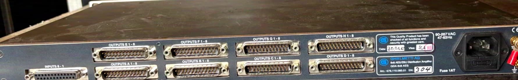 Ghielmetti GDA 8x8 AES/EBU Distribution Amplifier