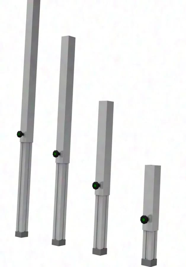 Global Truss telescopic plug-in legs (4 pcs) 60x60mm - 60-100cm for GT Stage Deck