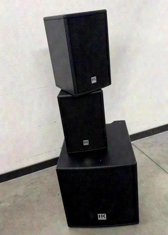 HK Audio Lucas Performer System, 2x Satellites, 1x Subwoofer, incl. protective covers,