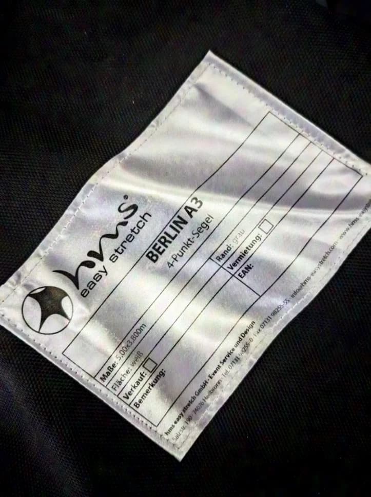 HMS Easy Stretch Sail Berlin A3 – 4-point stretch sail 5m x 3,8m