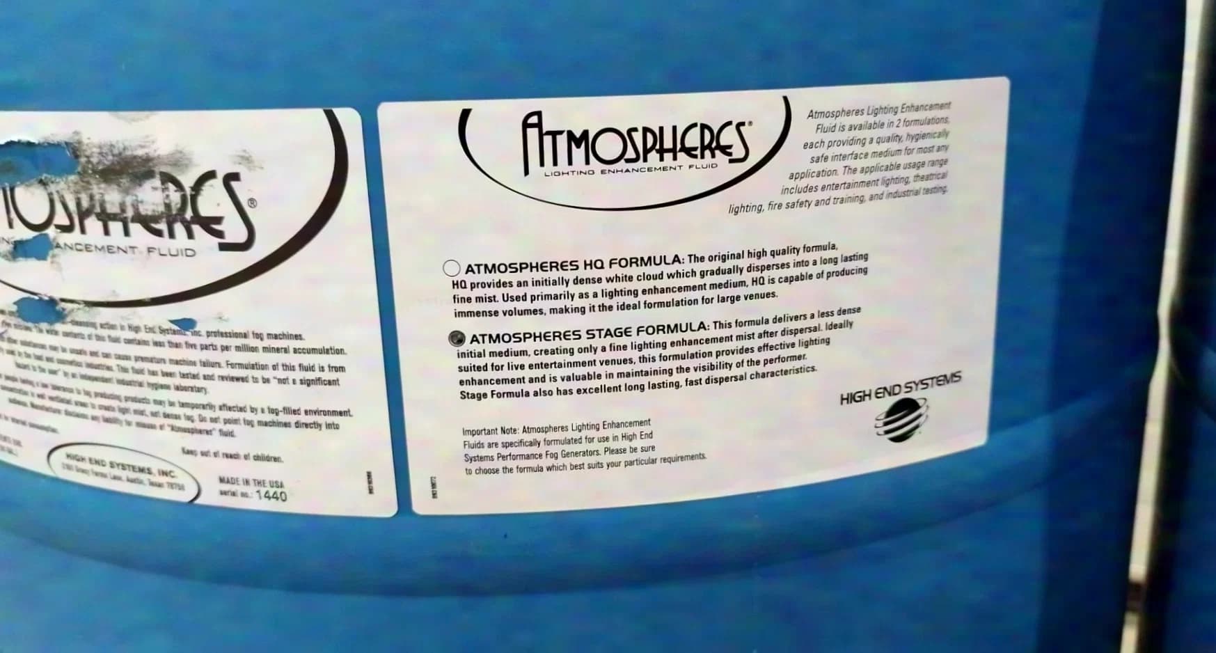 High End Systems Atmosphere Stage Formula Nebelfluid