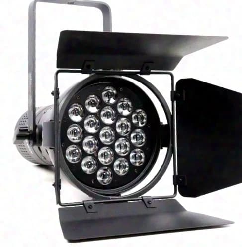 Iridium Showlight 190 CW LED Trade Fair Spotlight Theatre Spotlight Fixture with Barn Doors Dimmable