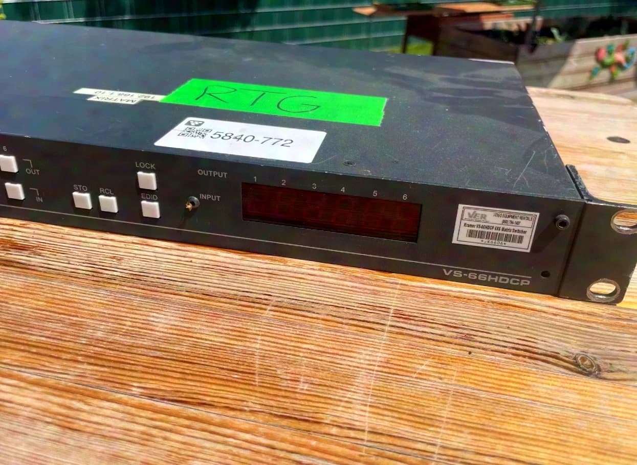 KRAMER VS-66HDCP 6 x 6 DVI Matrix Switcher, 1 piece