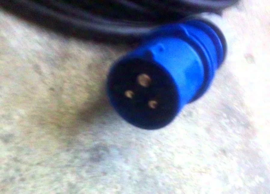 CEE 16A Blue Cable Various Lengths 10m, 15m, 20m