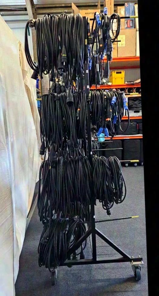 Cable Cart Transport Cart with 40 Arms * very sturdy * 2m length