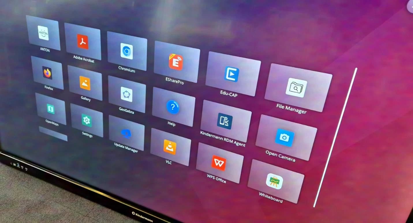 Kindermann TD-1165 Kindermann 65" touch display
