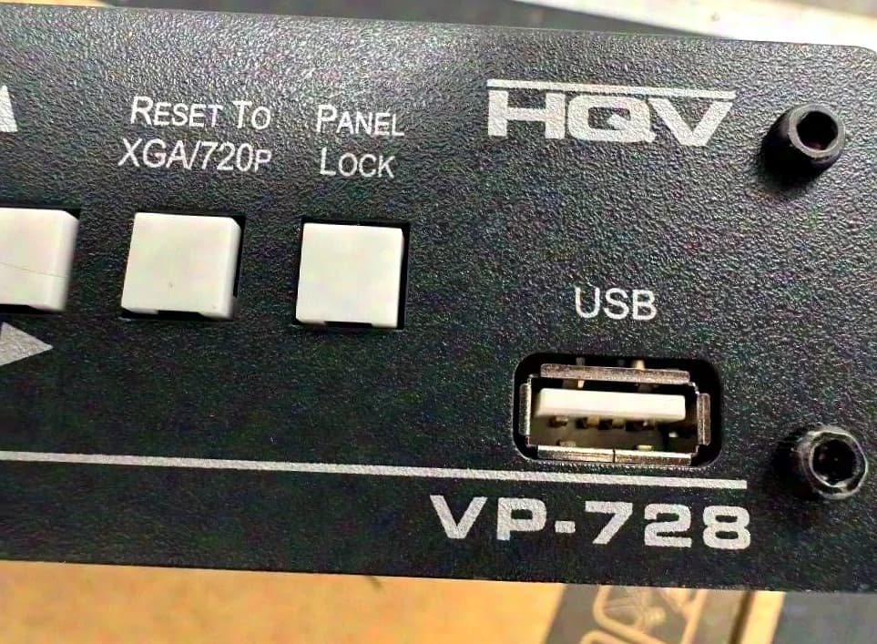 Kramer VP-728 Switcher / Scaler, 19'', 1HE, IN: 4x Y/CV, 2x UXGA, 2x HDMI, USB, OUT: HDMI, VGA, S/PDIF