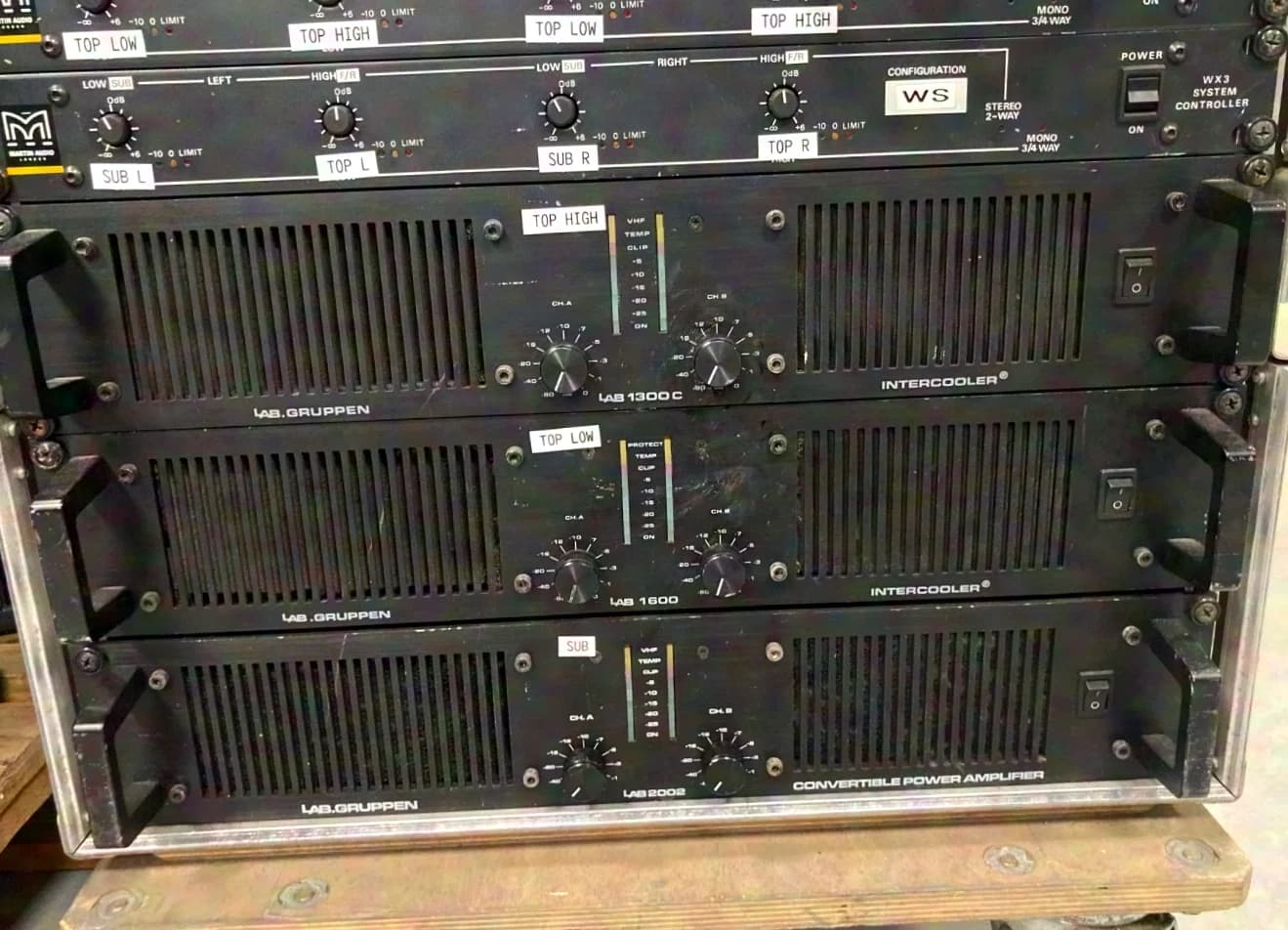 Labgruppen 1300C, 1600, 2002 amplifiers, good condition