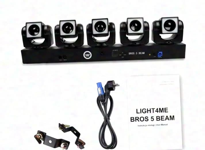 Light4Me BROS 5 BEAM Effect LED 5 Moving Heads Set of 4
