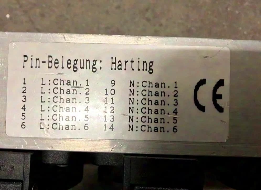 Litecraft Harting Splittbox in/out 6x Schuko Schuko distributor breakout power
