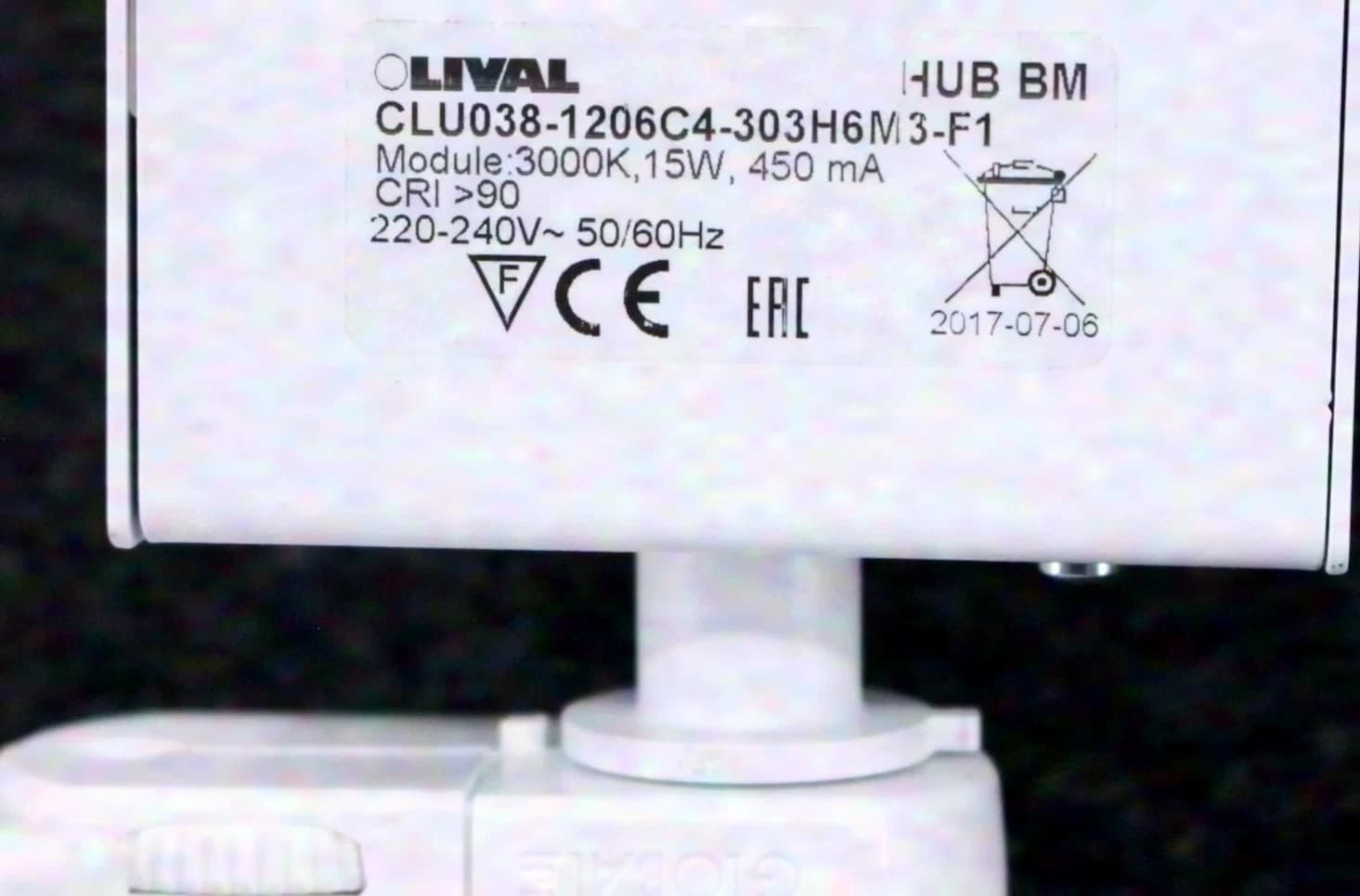 Lival Hub Citizen (500 pieces) LED light for track rail tracklight 3000K 15W