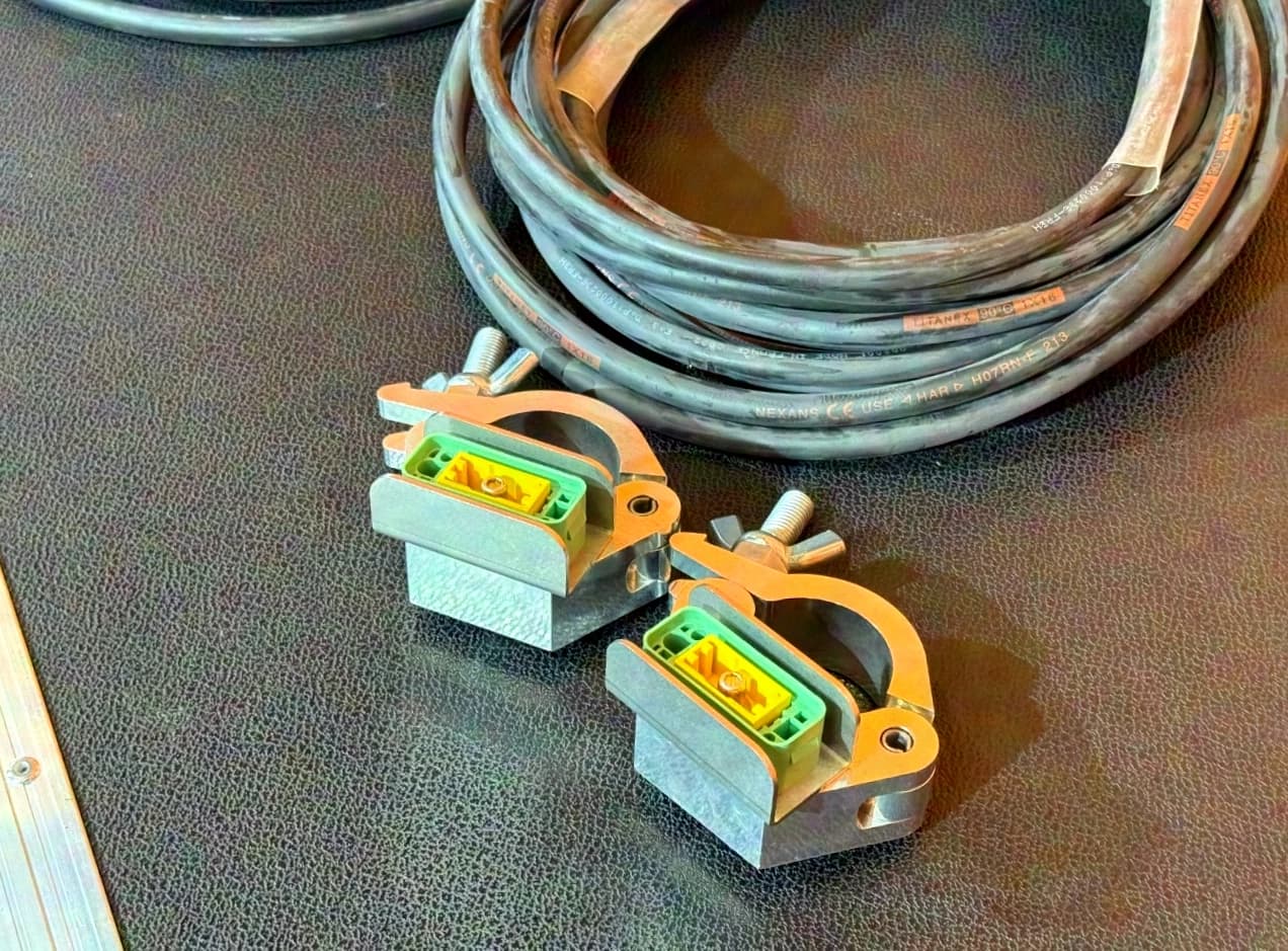 MAJOR / HARTING / TITANEX GND PE Direct connection cable set - 1x 10m 1x20m 2x Clamp