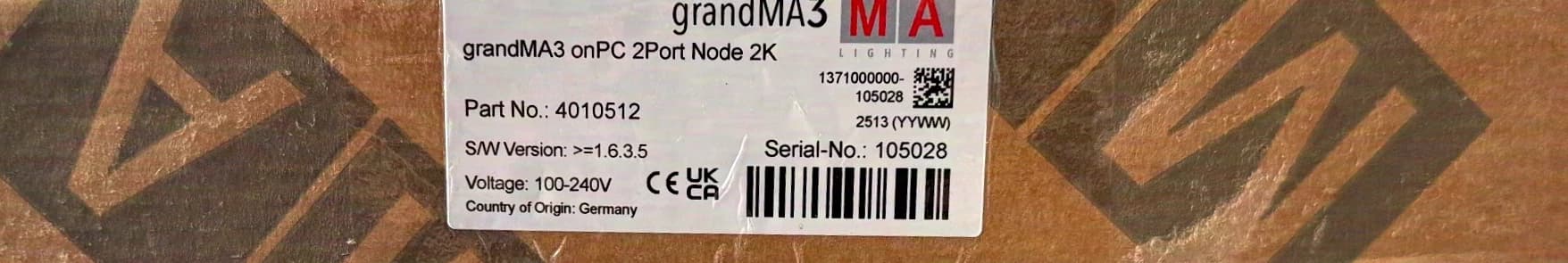 Ma Lighting grandMA3 onPC 2 Port Node 2k