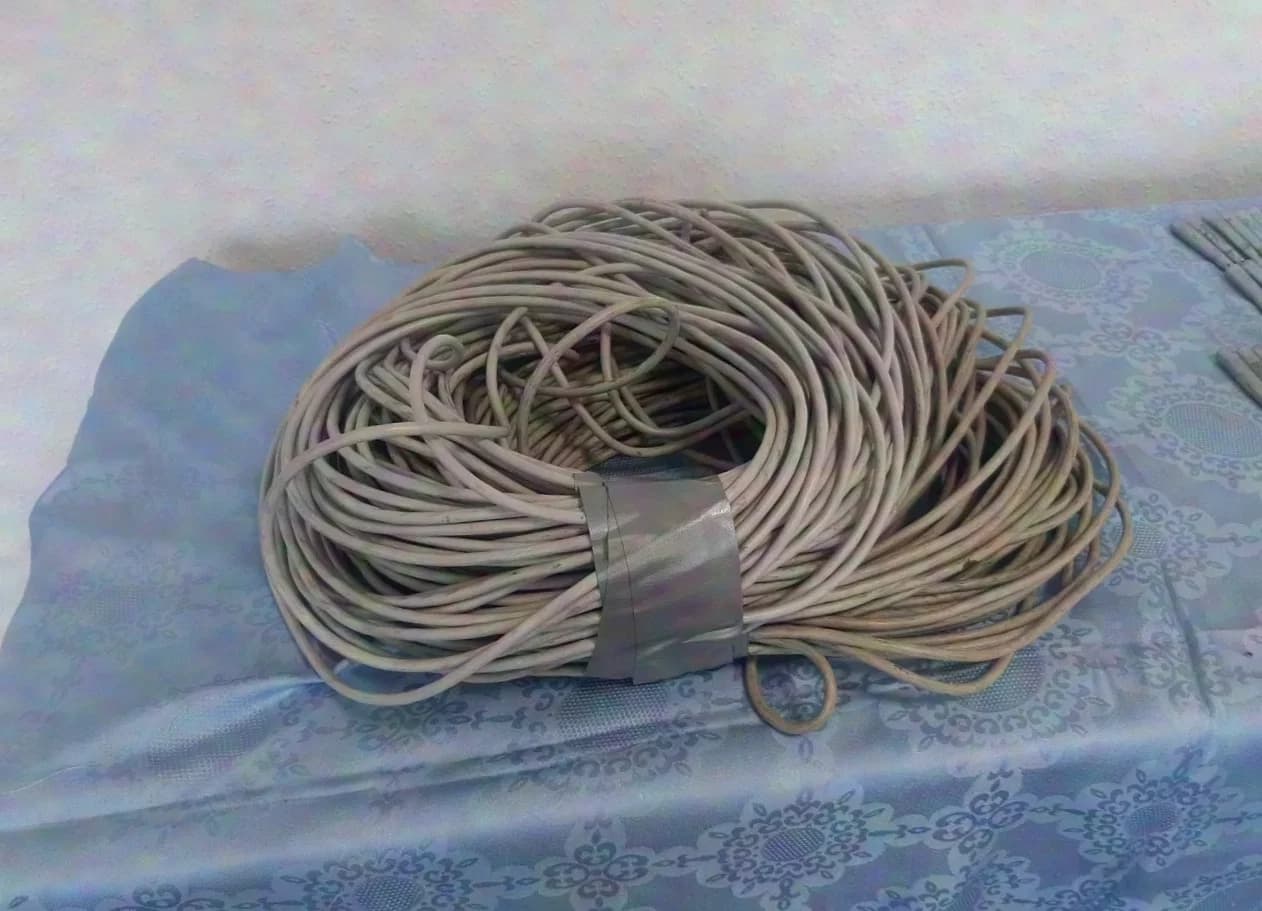 Microphone cable approx.35m 2 x 0,22mm light grey with braided shield
