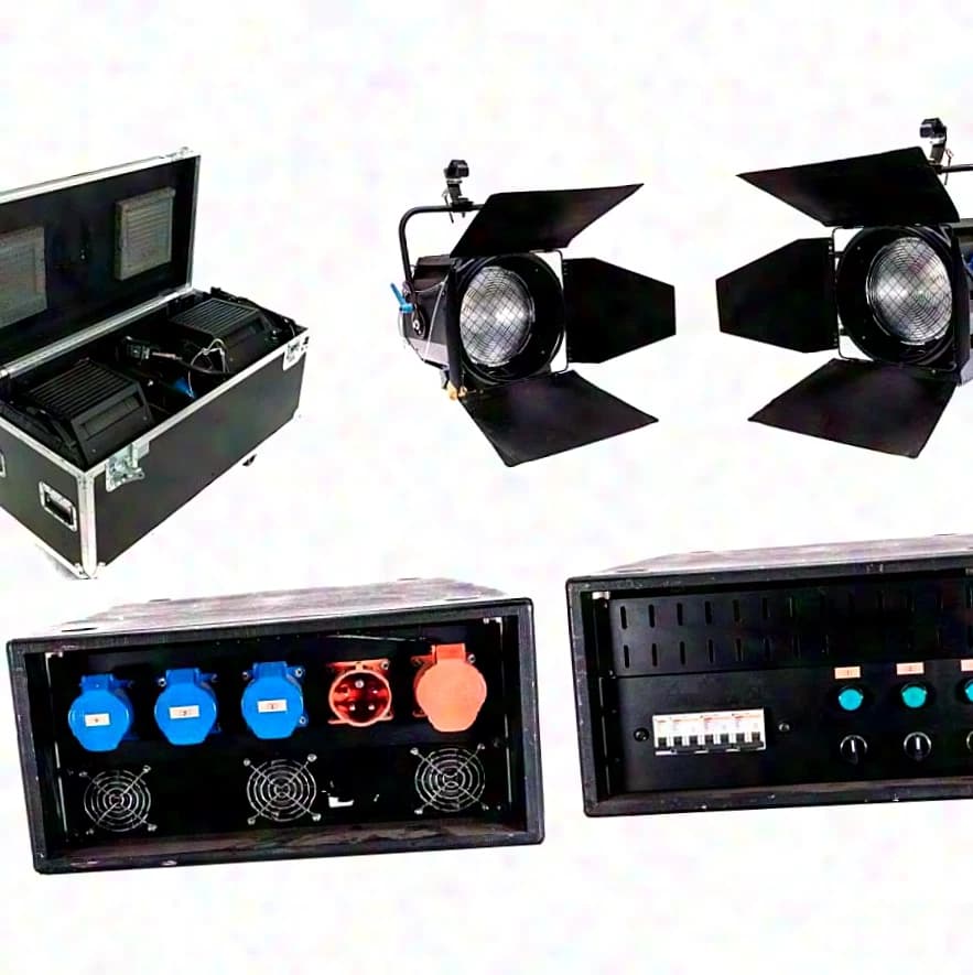 Minou Flood Light Set SH50 Fresnel Lens 2KW incl Case