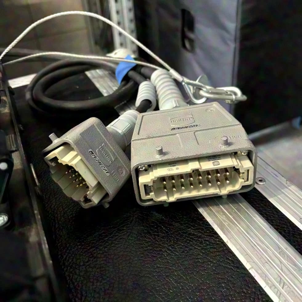 Movecat motor load cable splitter 2x HAN16 - 4x motor cables + 4x load measurement system (LMS) - split box/splitter/plug box