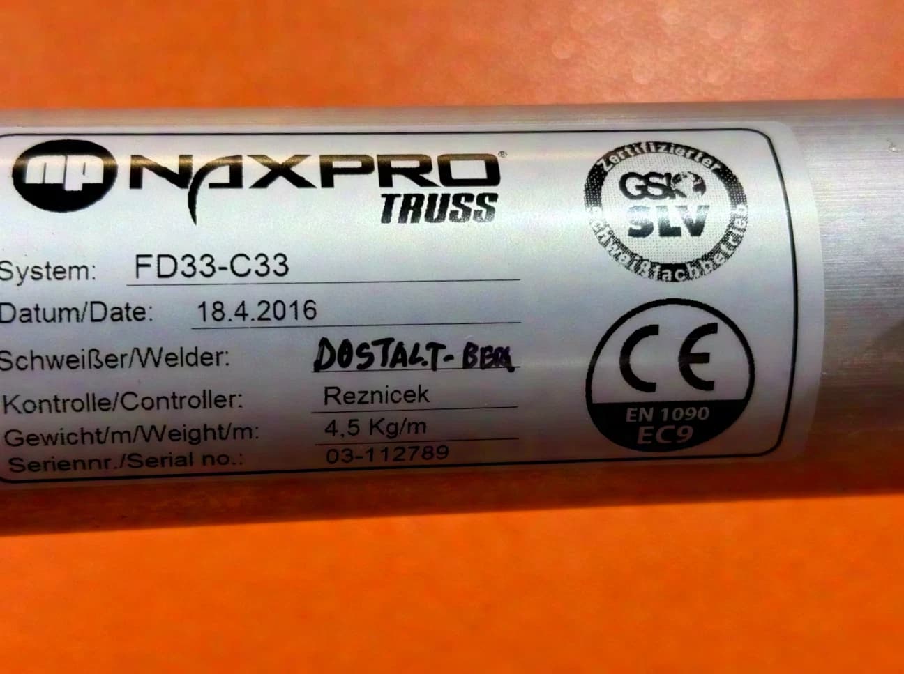 NAXPRO TRUSS FD33 C33 90° 3-Way Corner | 0,5m | Silver