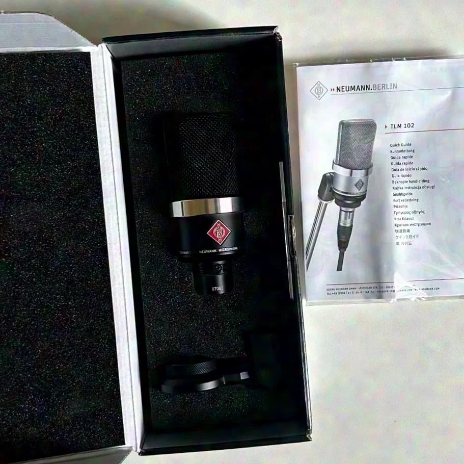 Neumann TLM 102 Condenser Microphone Black incl. Mount, Manual, Original Packaging