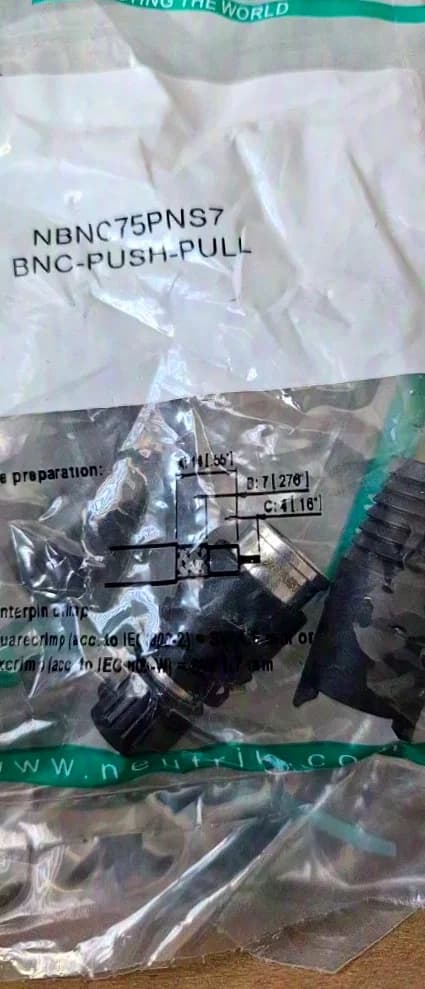 Neutrik BNC cable plug