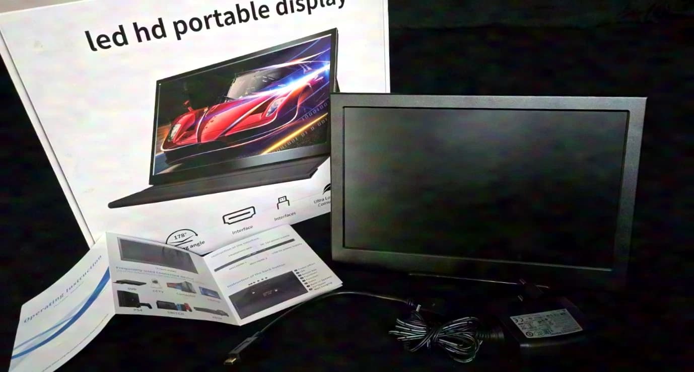 Noname Portable HD-LED Monitor Portable Display – HDMI, USB – Original Packaging & Accessories HD-LED Monitor / Portable Display