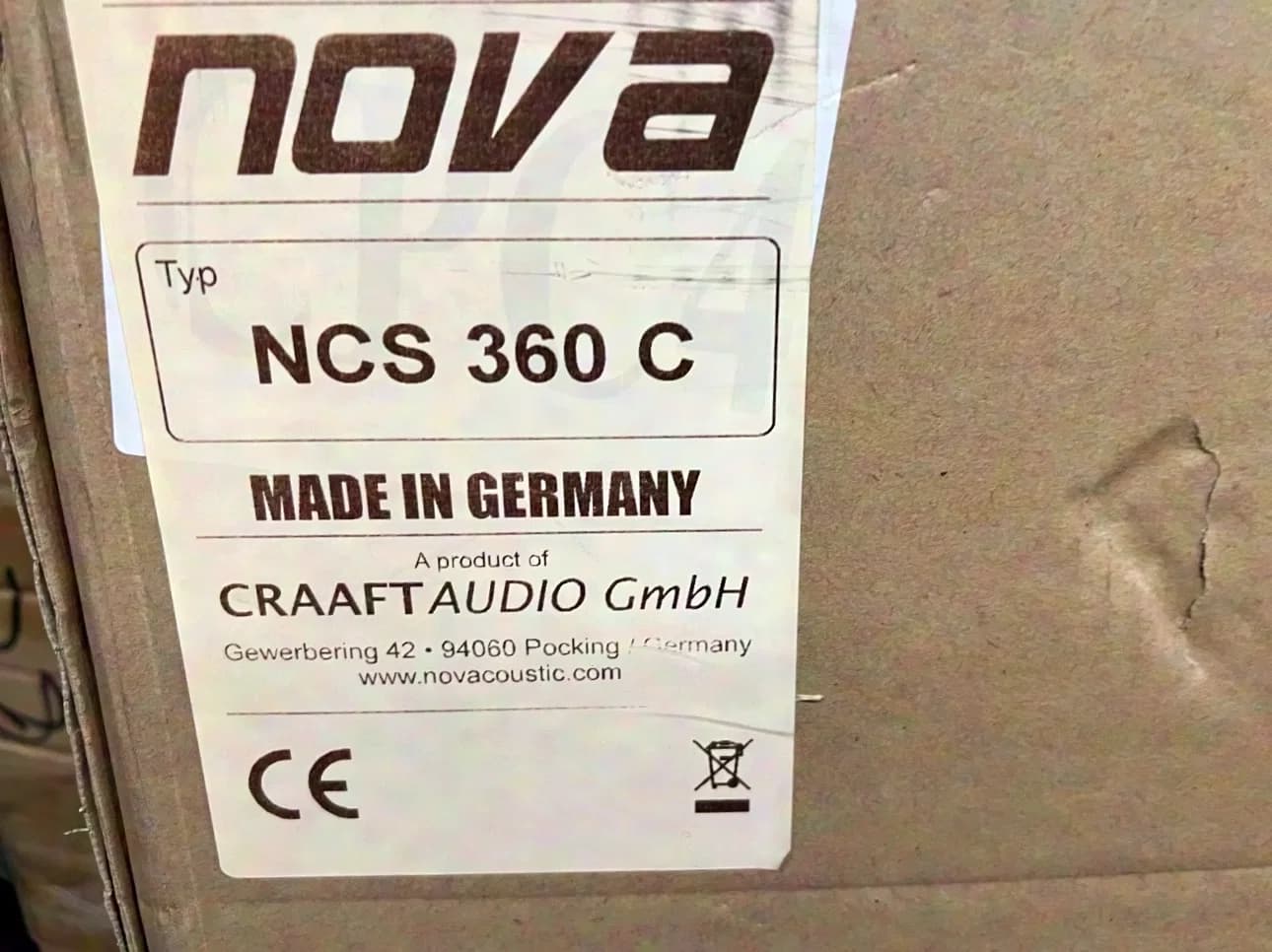 Nova NCS360 C Speaker - IN ORIGINAL PACKAGING