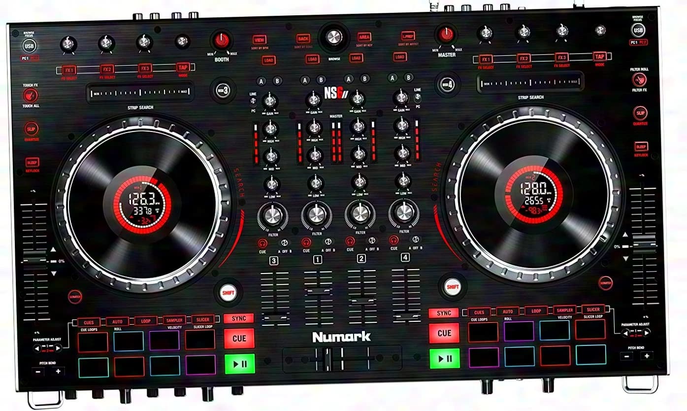 Numark NS6II - 4-Channel DJ Controller - Serato - and Case “Top Condition”