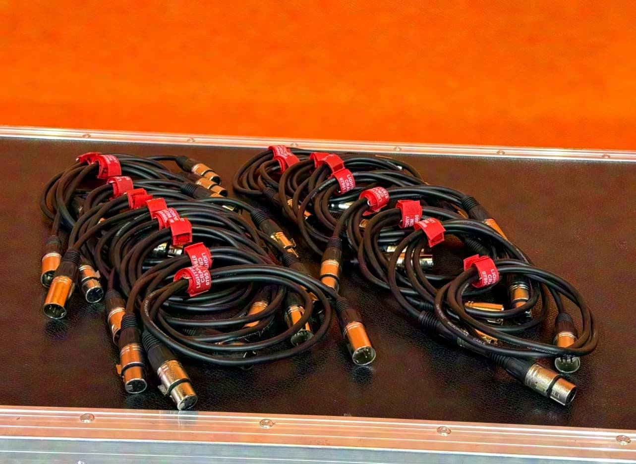 OMNITRONIC 5-pin DMX XLR Cable 1m - 19 Pieces