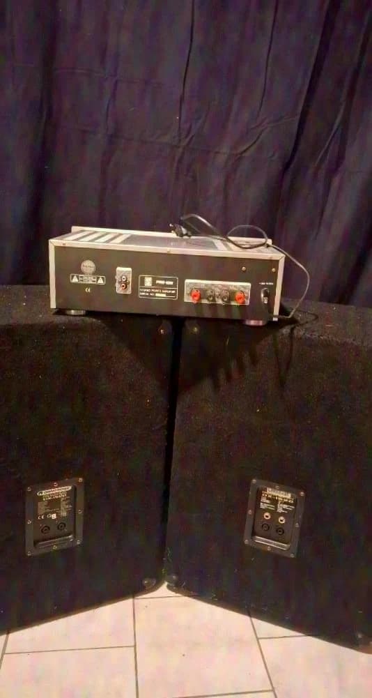Omnitronic DX1522 Fullrange Speaker Complete Set with Amp