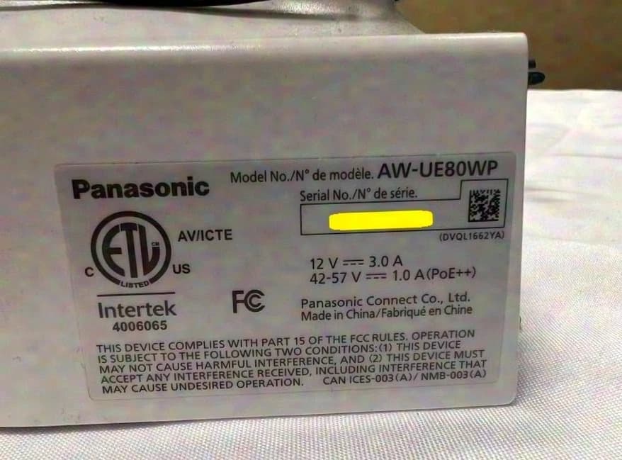 PANASONIC AW UE80 FULLHD 4K HDMI PTZ Live STREAMING IPTV Camera + RP150 Control Panel