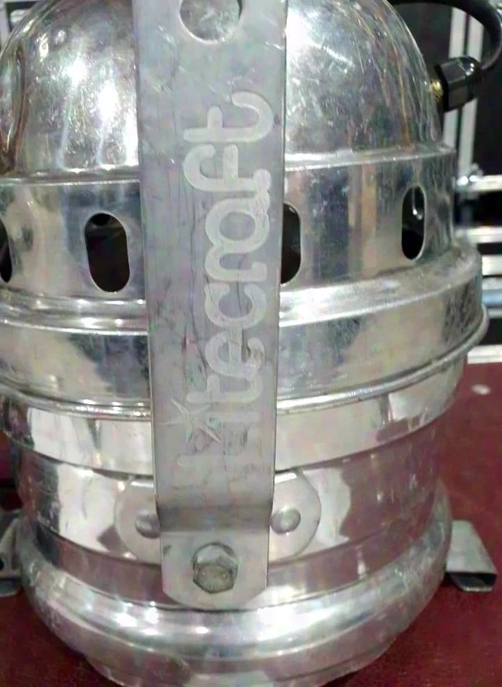 PAR 64 Floor Spotlight, silver, 500 Watt CP 88, long connection cable "always specify the following no.: 44*"