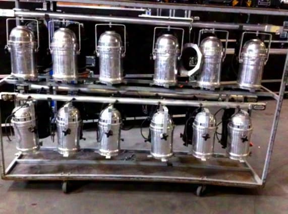 PAR 64 fully wired 6-light BARs silver or black PAR 64 fully wired