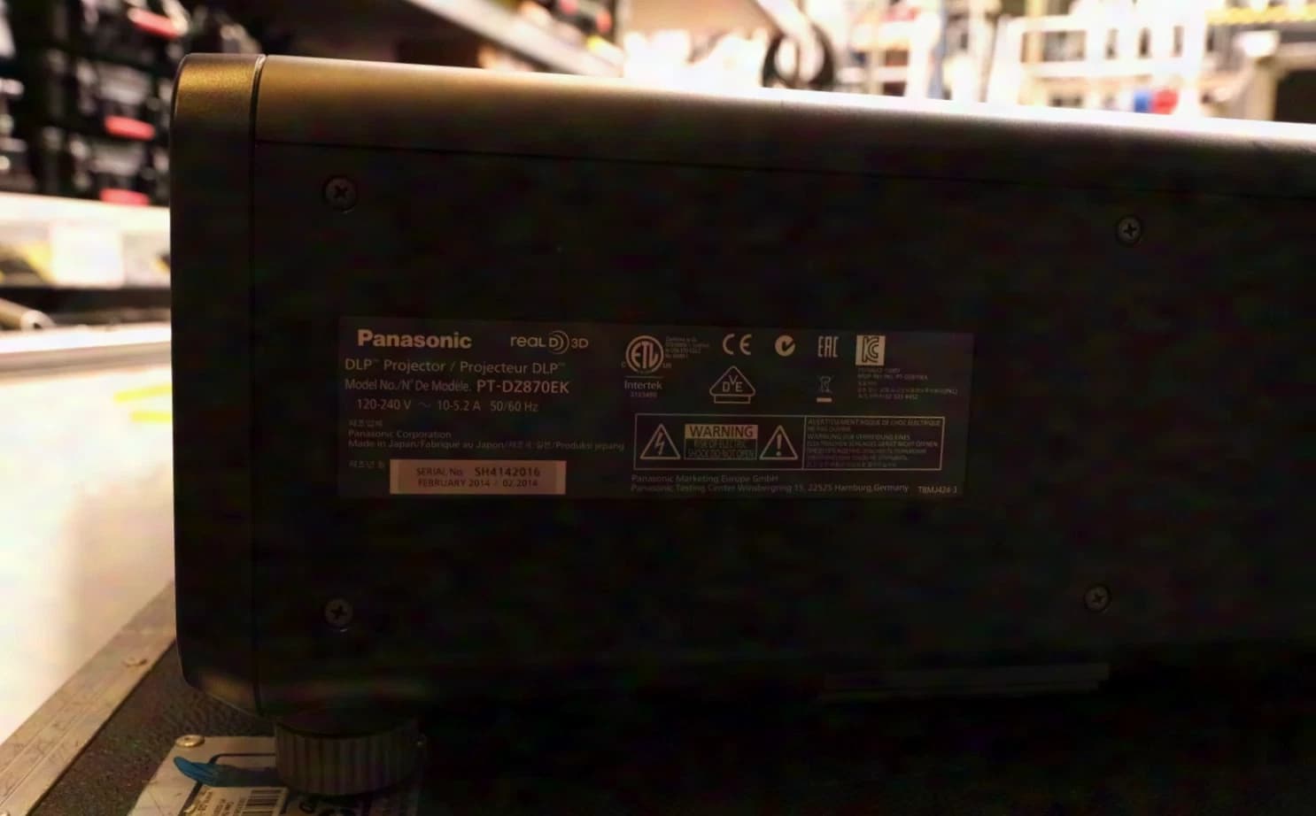 Panasonic PT-DZ870EK, 1-Chip DLP projector, 1.920x1.200
