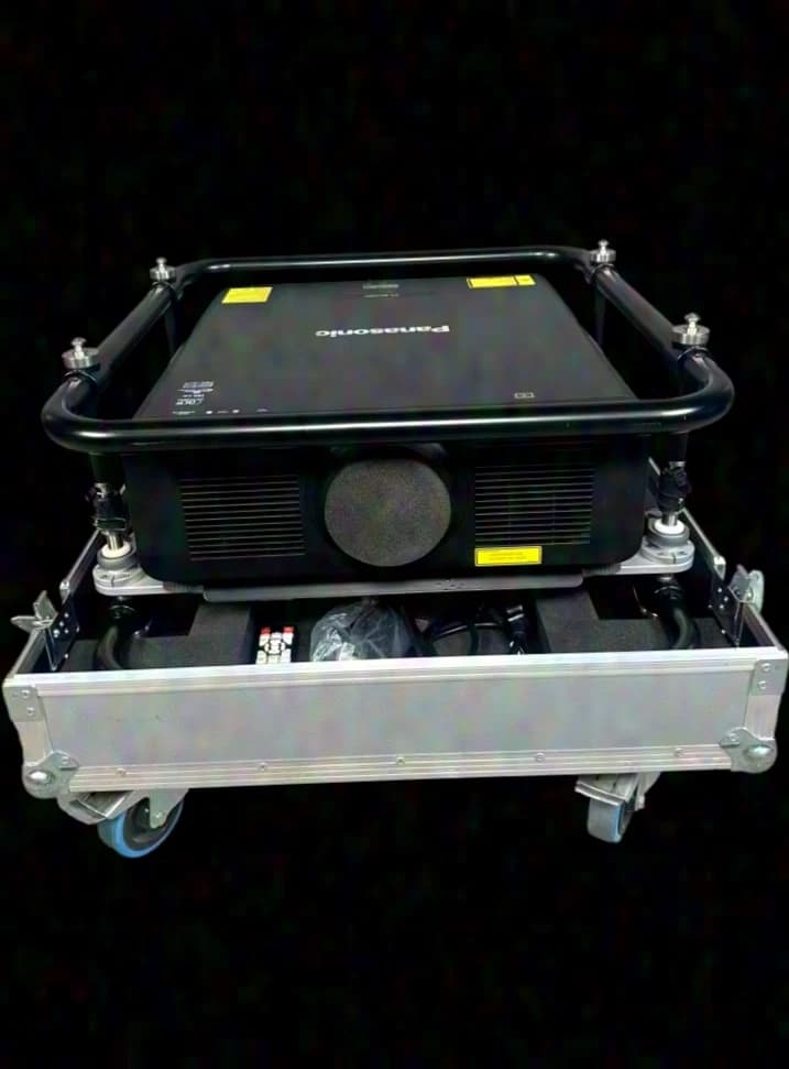 Panasonic PT-RCQ80 laser projector incl. case, flight frame and free Panasonic lens