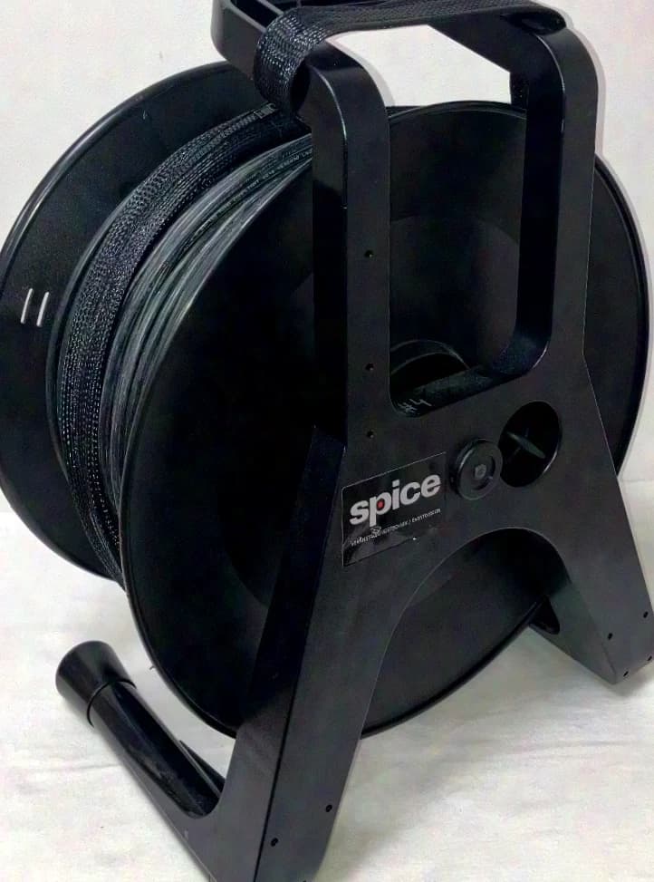 Patch cable mobile fiber optic cable reel 4x SC 100 meters OM3 complete