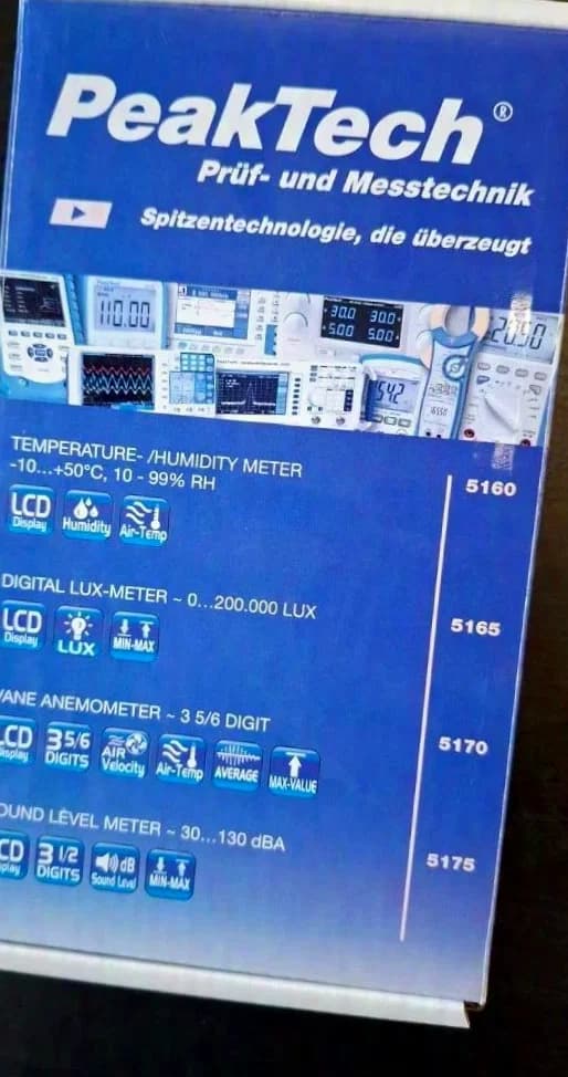 Peak Tech Prüf- und Messtechnik 5165 Digital Light Meter