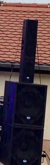 RCF PA System (4x 4pro 8001AS and 2x NX24L) incl. hardware