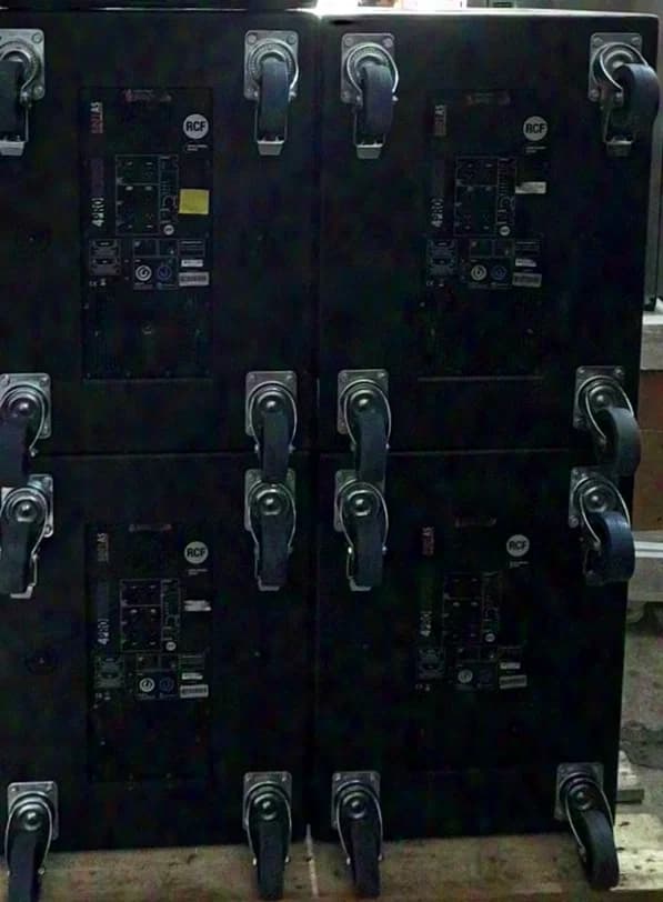 RCF PA System (4x 4pro 8001AS and 2x NX24L) incl. hardware