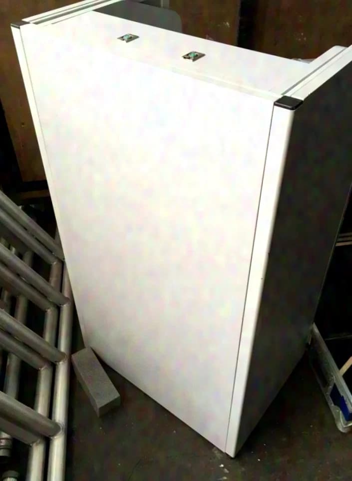 Lectern Light Grey – height-adjustable with light and microphone connection