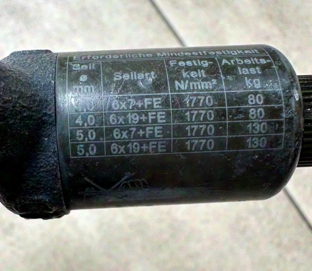 Reutlinger wire rope holder Type 50 SV II