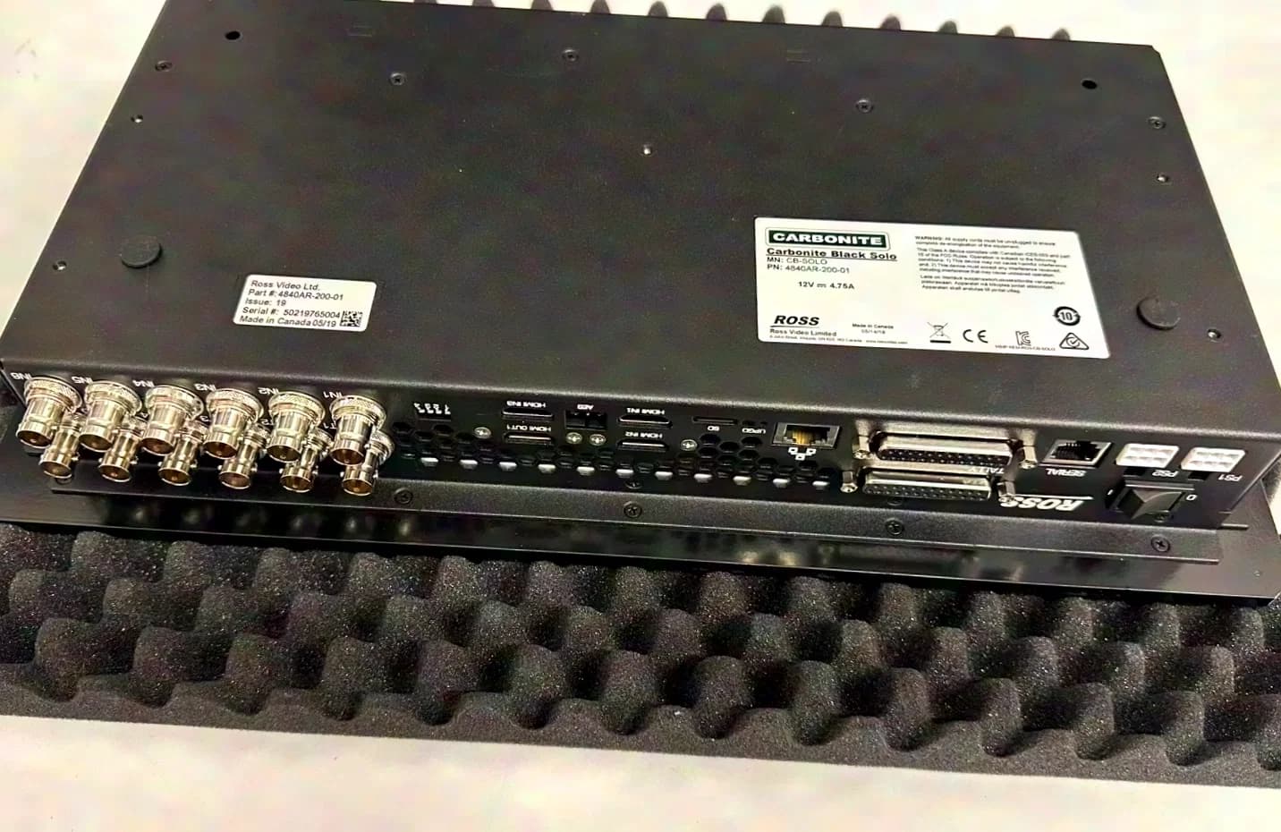 Ross Carbonite Black Solo 1 M/E Live