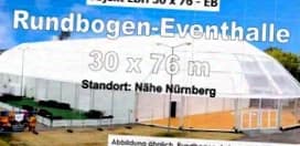 Used arched event hall - 30x76m