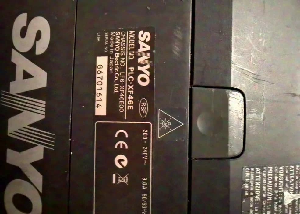 SANYO Beamer Model PLC-XF46E Including Flight Frame and Lens