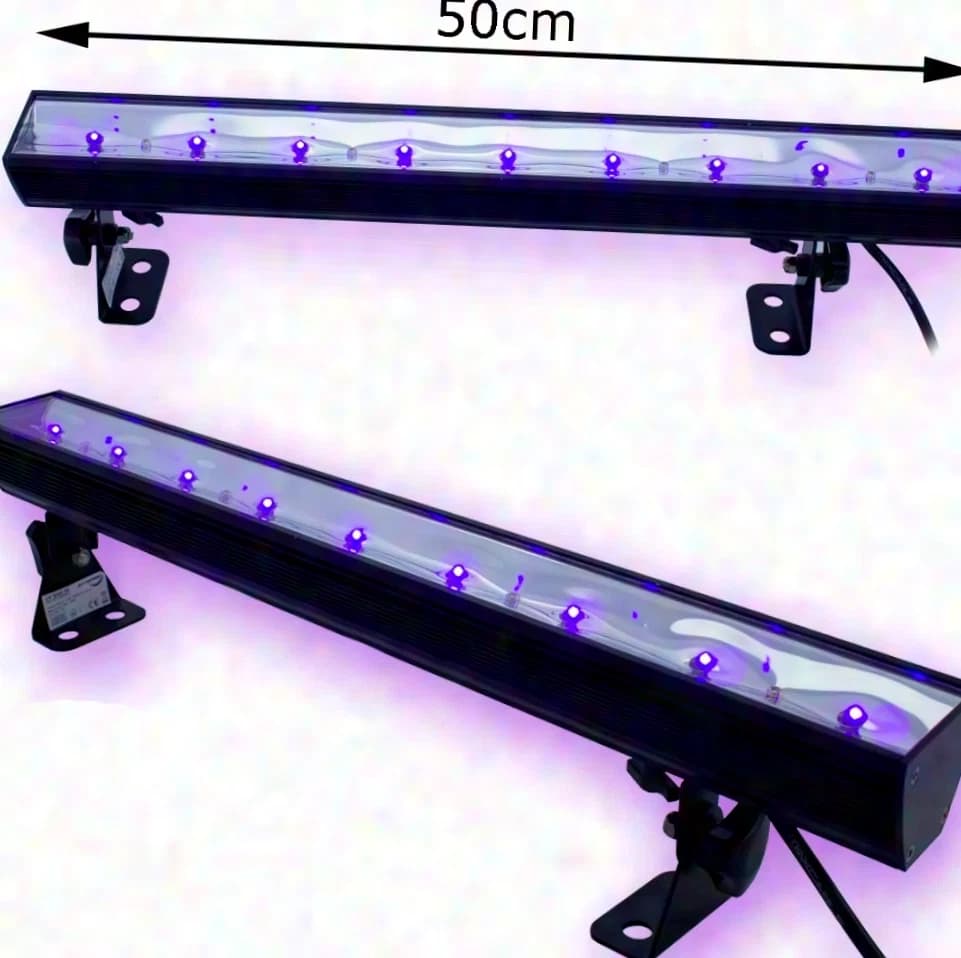 SATISFIRE UV Bar 50 - 9x3w - sturdy aluminum case with metal brackets - high output