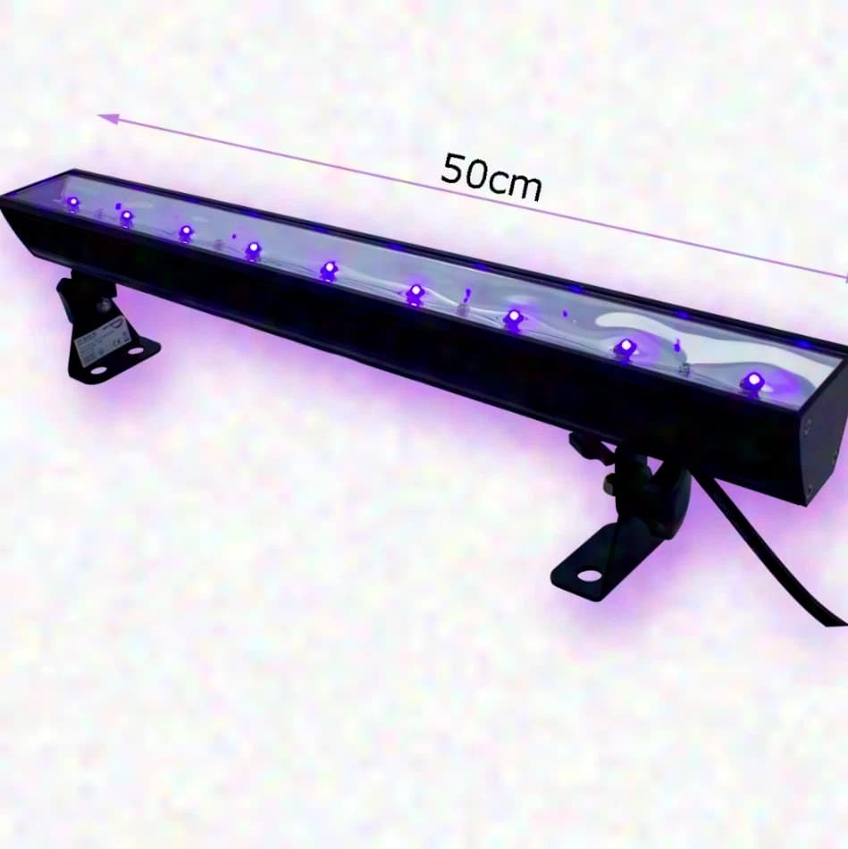 SATISFIRE UV Bar 50 - 9x3w - sturdy aluminum case with metal brackets - high output