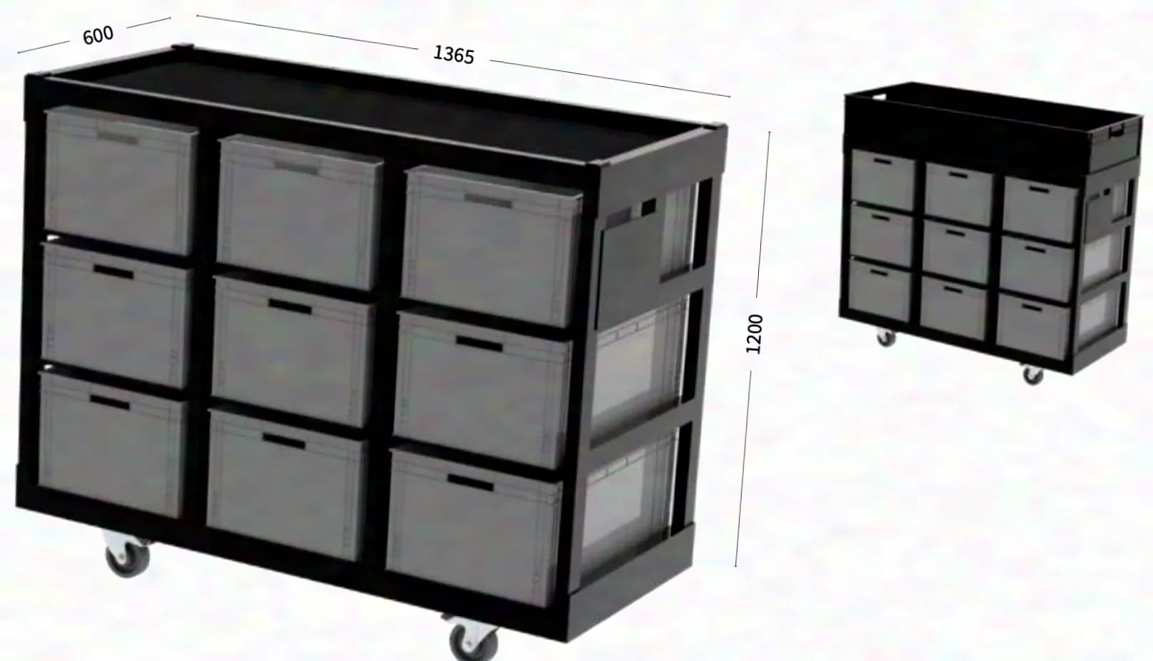 SIXTY82 Crate Dolly - Tool Trolley - Mobile Rack