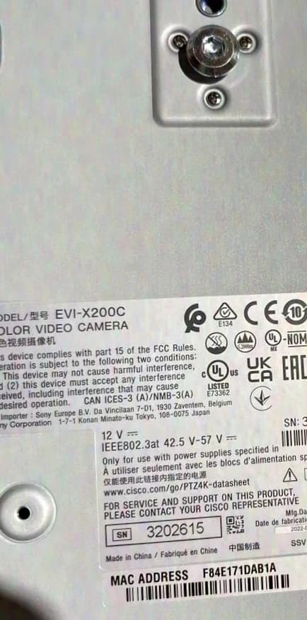 SONY EVI X200C 4K UHD HDMI BROADCAST STREAMING TV Pan Tilt Zoom IP PTZ Camera
