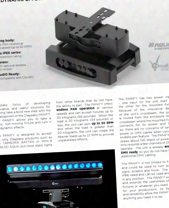 STOCK CLEARING CLAY PAKY Panify endless Pan rotation machine IP66 up to 30kg Load