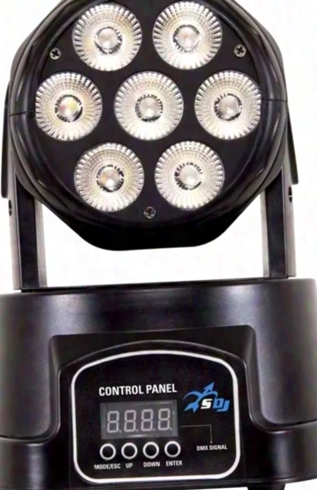Sagitter SDJ Smart Wash Plus Moving Head 7 x 12 W LED RGBWA/FC, Black
