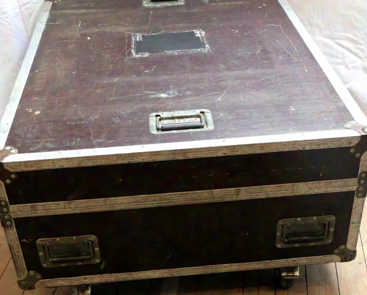 Seeburg Large Trunk Case with Hinged Lid and Swivel Casters