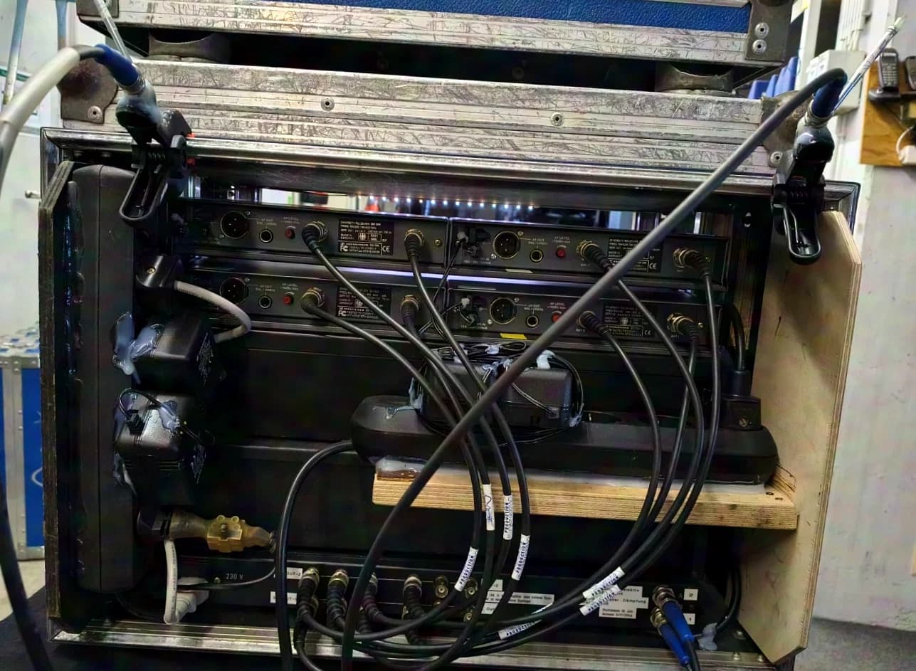 Sennheiser 4-channel wireless rack with handheld transmitters